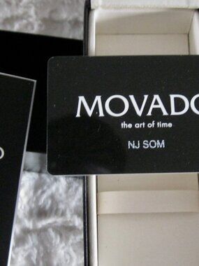 GENUINE MOVADO  PACKAGING W/OPERATING INSTRUCTIONS/SERVICE GUIDE GIFT BOX